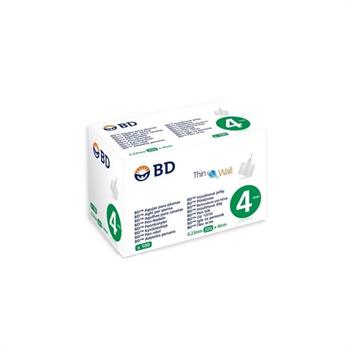 BD Thin Wall Αποστειρωμένες βελόνες ινσουλίνης 4mm x 0.23mm (32G) 100 τμχ