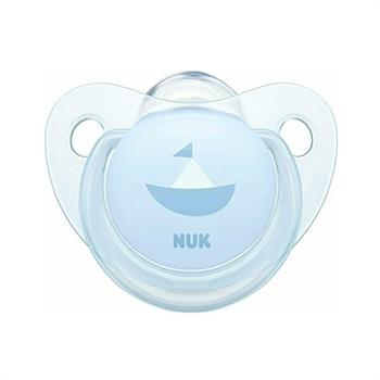 Nuk Baby Rose & Blue Σιλικόνης με Θήκη 6-18m 1τμχ - ΓΑΛΑΖΙΟ ΚΑΡΑΒΙ