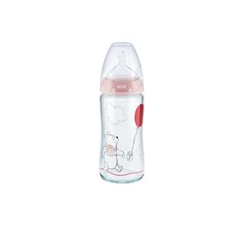 Nuk Disney First Choice+ Winnie 0-6m 240ml - ΡΟΖ