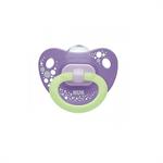 Nuk Happy Nights 0-6m Πιπίλα Σιλικόνης με Θήκη - ΜΩΒ