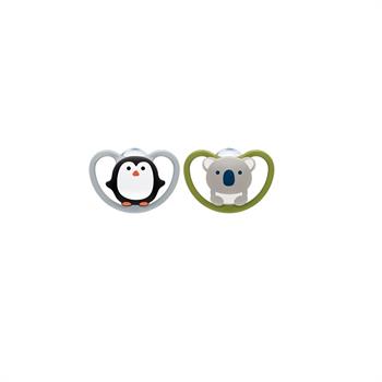 Nuk Animals Space 18-36m Σιλικόνης Limited Edition 2τμχ - ΠΡΑΣΙΝΟ ΚΟΑΛΑ
