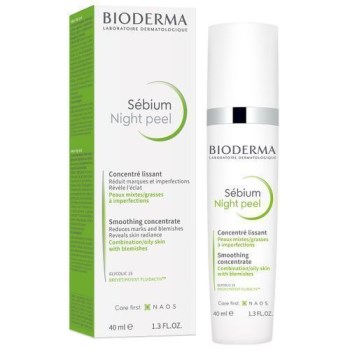 Bioderma Sebium Night Peel Ορός Απολέπισης για Λείανση Ενάντια στις Ατέλειες της Επιδερμίδας 40ml