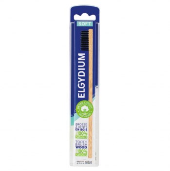 Elgydium Eco-Friendly Wood Toothbrush Black Hairs Soft Οδοντόβουρτα