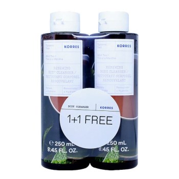 Korres Renewing Showergel Αφρόλουτρο Πράσινο Τσάϊ 250ml 1+1 ΔΩΡΟ