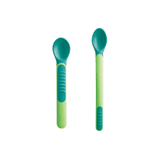 Mam Heat Sensitive Spoons & Cover 2τμχ 6m+ - ΠΡΑΣΙΝΟ