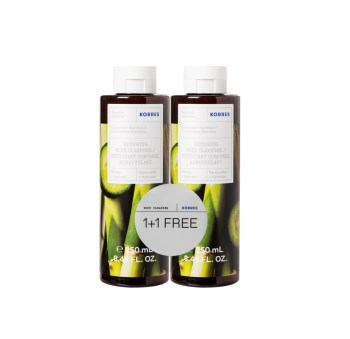 Korres Body Cleanser Cucumber Bamboo Showergel Αγγούρι Μπαμπού Αφρόλουτρο 250ml 1+1ΔΩΡΟ