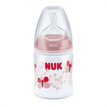 Nuk First Choice+ με Θηλή Σιλικόνης 0-6m 150ml - ΡΟΖ