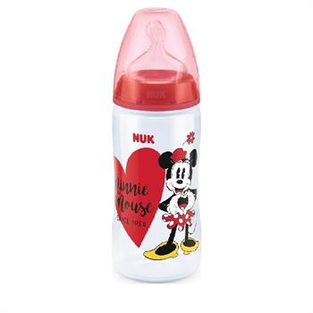 Nuk First Choice Disney Mickey Πλαστικό Μπιμπερό 6-18m 300ml - ΚΟΚΚΙΝΟ