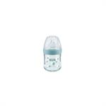 Nuk Nature Sense Γυάλινο Μπιμπερό με Θηλή Σιλικόνης 0-6m 120ml - ΓΑΛΑΖΙΟ