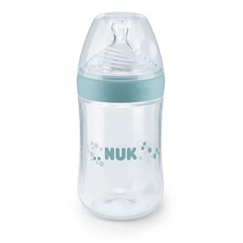 Nuk Nature Sense Πλαστικό Μπιμπερό Θηλή Σιλικόνης 260ml 0-6m - ΜΠΛΕ
