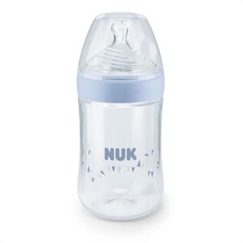 Nuk Nature Sense Πλαστικό Μπιμπερό Θηλή Σιλικόνης 260ml 0-6m - ΓΑΛΑΖΙΟ