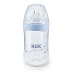 Nuk Nature Sense Πλαστικό Μπιμπερό Θηλή Σιλικόνης 260ml 0-6m - ΓΑΛΑΖΙΟ
