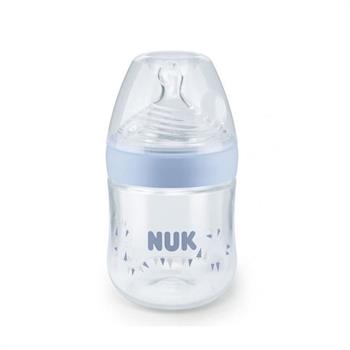 Nuk Nature Sense Πλαστικό Μπιμπερό με Θηλή Σιλικόνης 0-6m 150ml - ΜΠΛΕ
