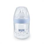 Nuk Nature Sense Πλαστικό Μπιμπερό με Θηλή Σιλικόνης 0-6m 150ml - ΜΠΛΕ