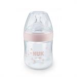 Nuk Nature Sense Πλαστικό Μπιμπερό με Θηλή Σιλικόνης 0-6m 150ml - ΡΟΖ