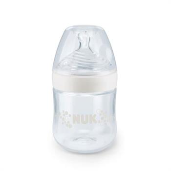 Nuk Nature Sense Πλαστικό Μπιμπερό με Θηλή Σιλικόνης 0-6m 150ml - ΓΚΡΙ