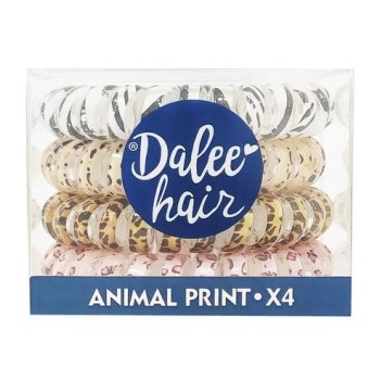 Dalee Hair Spiral Animal Print Σπιράλ Λαστιχάκια Μαλλιών 4τεμάχια