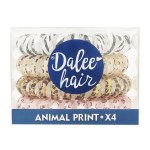 Dalee Hair Spiral Animal Print Σπιράλ Λαστιχάκια Μαλλιών 4τεμάχια