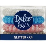 Dalee Hair Spirals Glitter Σπιράλ Λαστιχάκια Μαλλιών 4τεμάχια