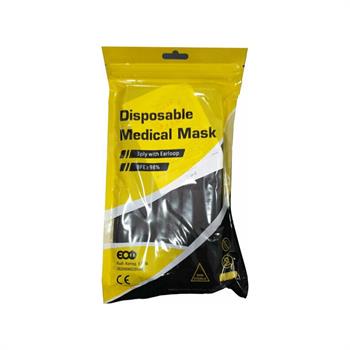 Disposable Medical Mask BFE >98% Μαύρο 10τμχ