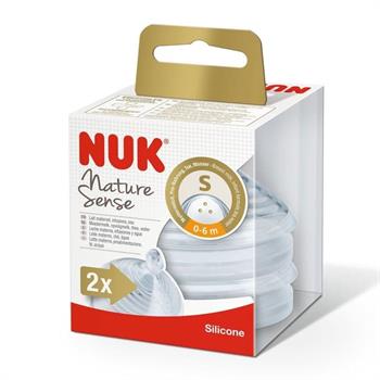 Nuk Nature Sense Θηλή Σιλικόνης Small 0-6m 2τμχ