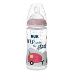Nuk First Choice+ Hello Adventure Πλαστικό Μπιμπερό 6-18m 300ml - ΡΟΖ