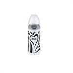 Nuk First Choice Πλαστικό Μπιμπερό με Θηλή Σιλικόνης Animals 0-6m 300ml - ΓΚΡΙ