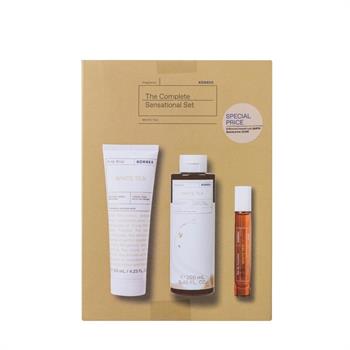 Korres The Complete Sensational Set White Tea Body Milk 125ml, White Tea Showergel 250ml & White Tea Eau de Toilette 10ml
