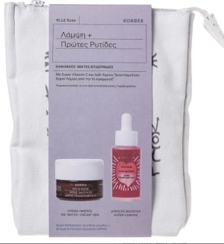 Korres Promo Άγριο Τριαντάφυλλο Διφασικό Booster Λάμψης 30ml & Κρέμα Ημέρας για Kαν/Μικτές 40ml