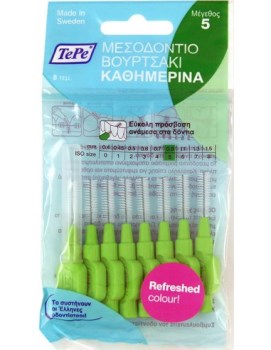 Tepe Μεσοδόντιο Βουρτσάκι Πράσινο 0.8mm (size 5), 8τεμ