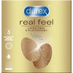 Durex Real Feel non-latex condom for a natural skin-to-skin feel, nominal width: 56 mm 3 pieces