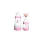 MAM Easy Start Anti-Colic Σετ Για Νεογέννητα - Πιπίλα Start & Μπιμπερό Easy Start 260ml & Anti Colic 130ml - 0m+ - ΡΟΖ