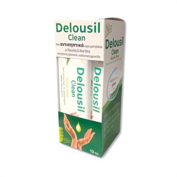 Delousil Clean Ήπια Αντισηπτικά Υγρά Μαντηλάκια 12τμχ