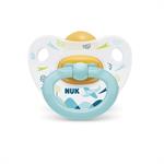 Nuk Classic Happy Kids Πιπίλα Latex 6-18m 1τμχ - ΓΑΛΑΖΙΟ ΑΕΡΟΠΛΑΝΟ