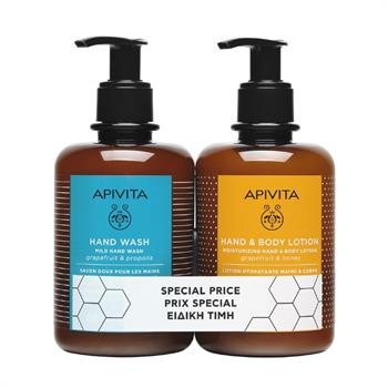 Apivita Promo Hand Wash 300ml & Moisturizing Hand And Body Lotion 300ml