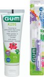 GUM 901 Promo Kids Touthbrush Purple 3-6 Years & Kids Toothpaste Strawberry 50ml