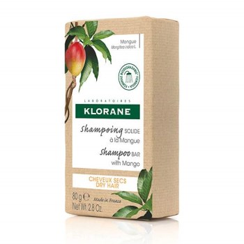 Klorane Shampoo Bar with Mango Στέρεο Σαμπουάν με Μάνγκο για Ξηρά Μαλλιά 80gr