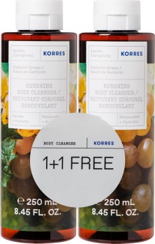 Korres Santorini Grape Body Cleanser 2x250ml