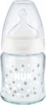 Nuk Γυάλινο Μπιμπερό First Choice Plus 0-6m 120ml - ΑΣΠΡΟ