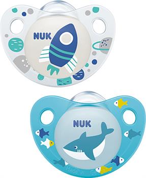 Nuk Trendline Πιπίλα Σιλικόνης 0-6m 2τμχ - ΜΠΛΕ