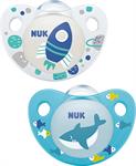 Nuk Trendline Πιπίλα Σιλικόνης 0-6m 2τμχ - ΜΠΛΕ