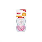 Nuk Trendline Πιπίλα Σιλικόνης 0-6m 2τμχ - ΡΟΖ