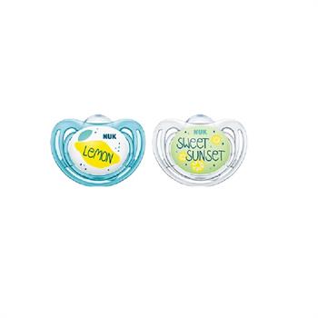NUK Πιπίλες Σιλικόνης Freestyle Fruits Μ2 6-18m 2τμχ - ΜΠΛΕ