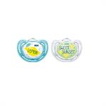 NUK Πιπίλες Σιλικόνης Freestyle Fruits Μ2 6-18m 2τμχ - ΜΠΛΕ