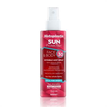 Heremco Ηistoplastin Sun Protection Face & Body Invisible Mist Spray SPF30 Spray για Αντηλιακή Προστασία Προσώπου & Σώματος 200ml