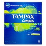 Tampax Compak Super Plus Tampons Ταμπόν με απλικατέρ Υψηλής Απορροφητικότητας, 8 τμχ.