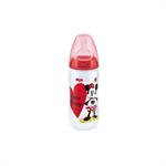 NUK Disney MickeyMinnie Mouse First Choice Plus Μπιμπερό με Δείκτη Ελέγχου Θερμοκρασίας 6-18m 300ml - ΚΟΚΚΙΝΟ ΜΙΝΥ