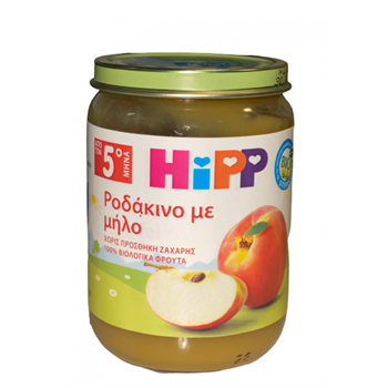 Hipp Bio Βρεφική Φρουτόκρεμα Ροδάκινο με Μήλο Μετά τον 5ο Μήνα 190gr