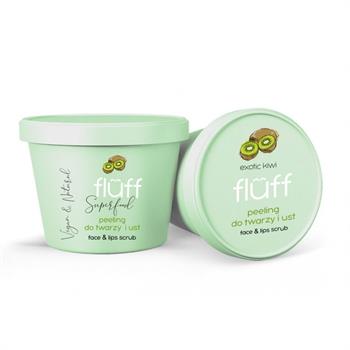 Fluff ``Kiwi`` Face & Lip Scrub 80gr -  Scrub προσώπου και χειλιών με άρωμα ακτινίδιο
