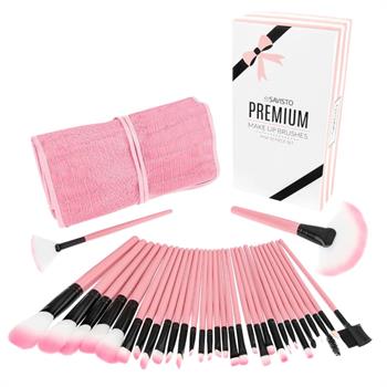Σετ  Επαγγελματικών Πινέλων Savisto 32pcs pink